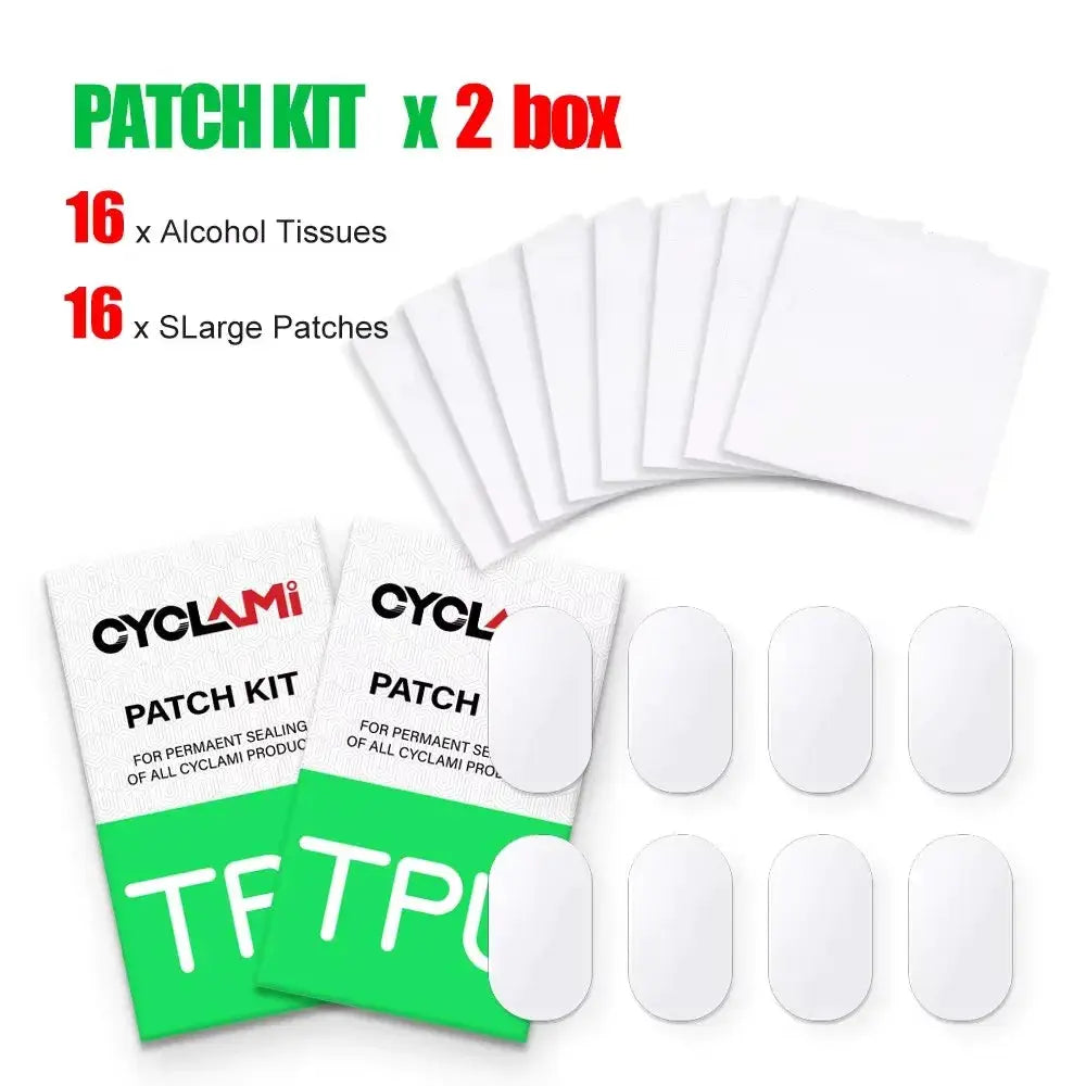 CYCALMI Glue Free TPU Bike Inner Tube Patch Kit For Road MTB Folding Bicycles Patching Tools 16 80Pcs