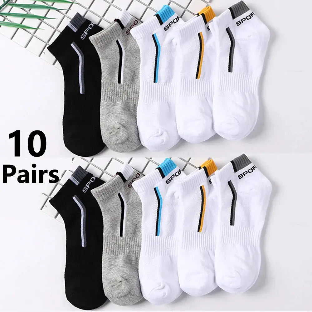 Mens Anti Slip Ankle Boat Socks Five Pairs For Business And Sports Breathable Sweat Resistant Odor Resistant Comfortable