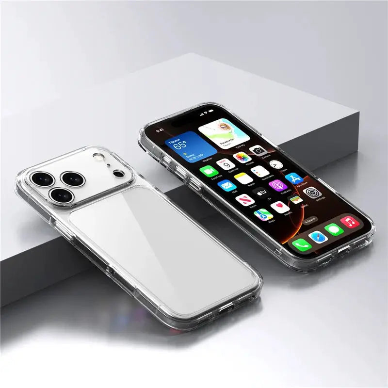 LuxShield Clear Hybrid Shockproof Case For iPhone 17 Series TPU And PC Protective Cover