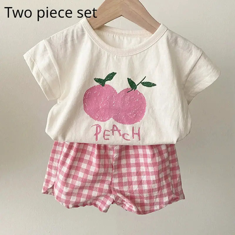 Cotton Baby Pajama Sets For Toddlers Sleeveless Summer Nightwear Kids Cartoon Homewear Comfortable Sleepwear