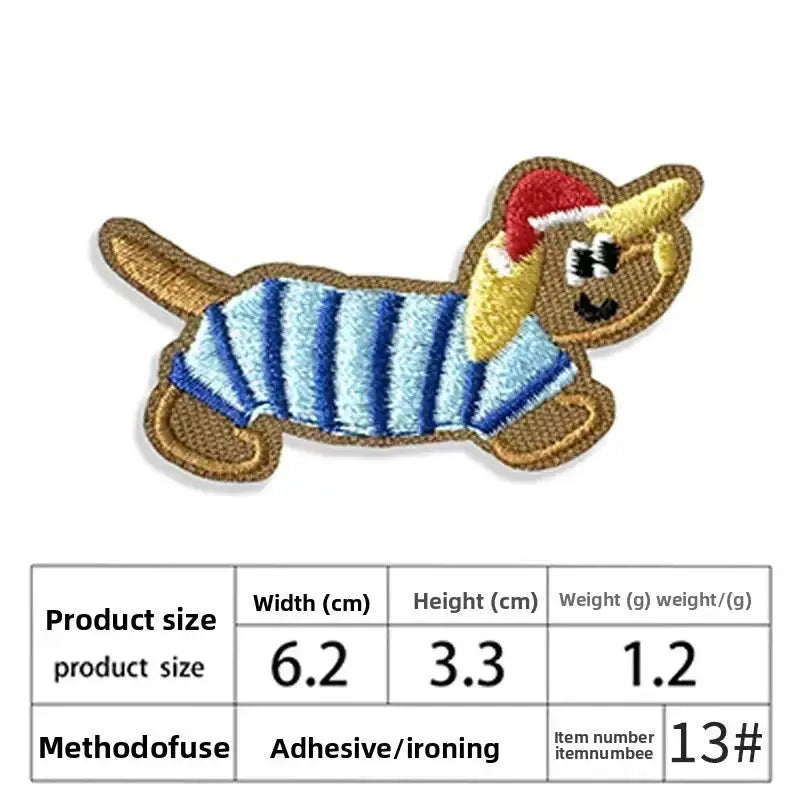Two Pack Embroidered Black Cat Patches Iron On For Clothing Jeans Jackets Cute Cartoon Design