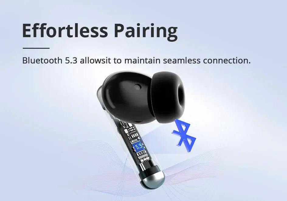 Tronsmart Sounfii R4 wireless earphones, black earbuds with Bluetooth 5.3.
