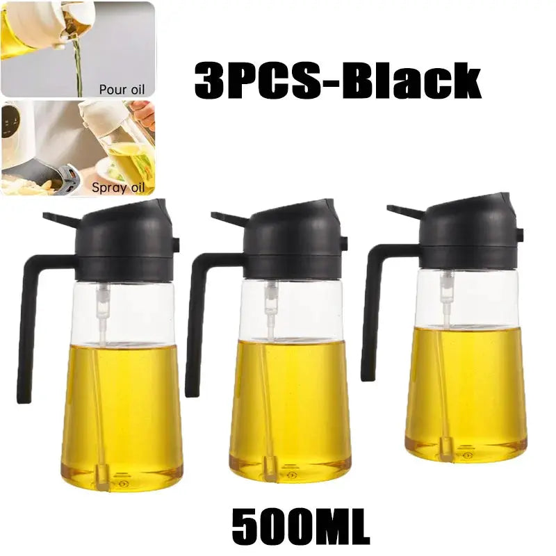 200 300 500 Milliliters Oil Spray Bottle For BBQ Cooking Olive Oil Sprayer Fine Mist Refillable Vinegar Compatible