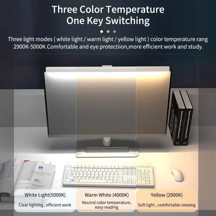 Simples Market 50cm computer monitor light bar with USB dimming and three color temperatures for study and reading