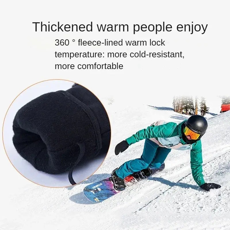 Winter Ski Gloves Waterproof Thermal Touch Screen Snow Gloves Snowmobile Warm Mittens For Men And Women Outdoor Skiing