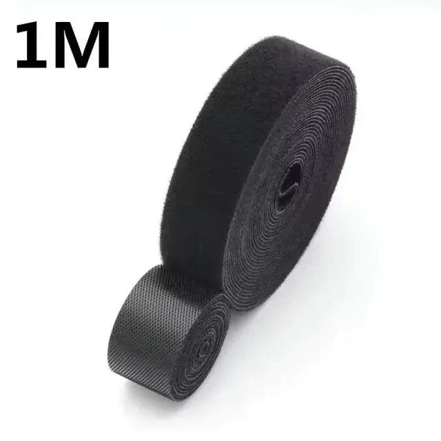 Velcro cable organizer tape, 1M length, black, by Simples Market