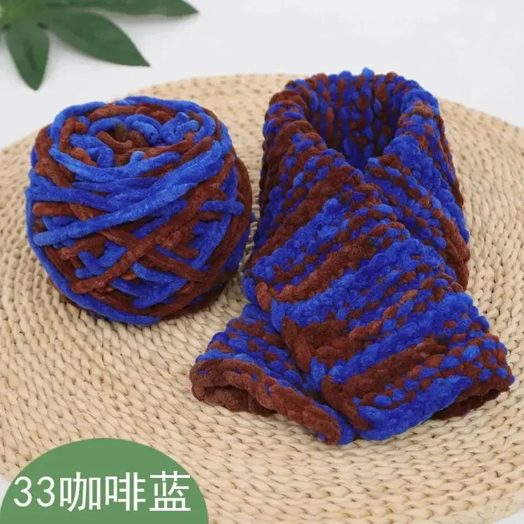 100g Chenille Knitting Yarn Ice Strip Line Cotton For Hand Knitting Scarf Thick Wool Wholesale