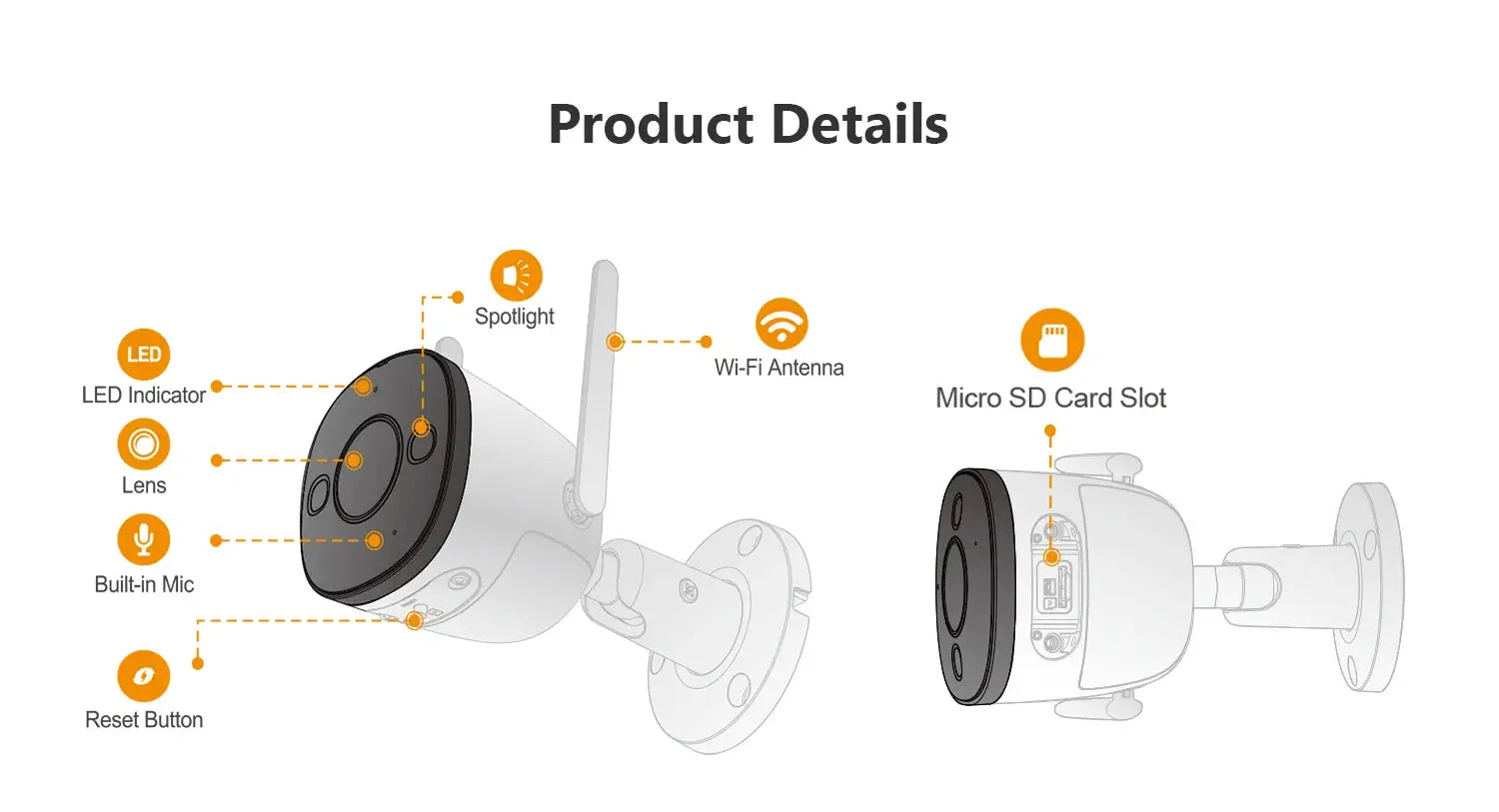 IMOU Bullet 2E 5MP outdoor WiFi security camera with built-in spotlight and IP67 waterproof