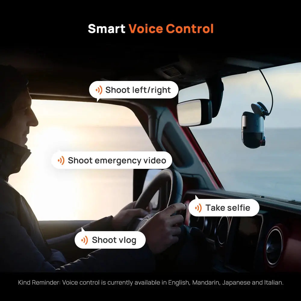 70mai X800 Omni dash cam in car, 360° rotating dual-channel HDR, 4G compatible