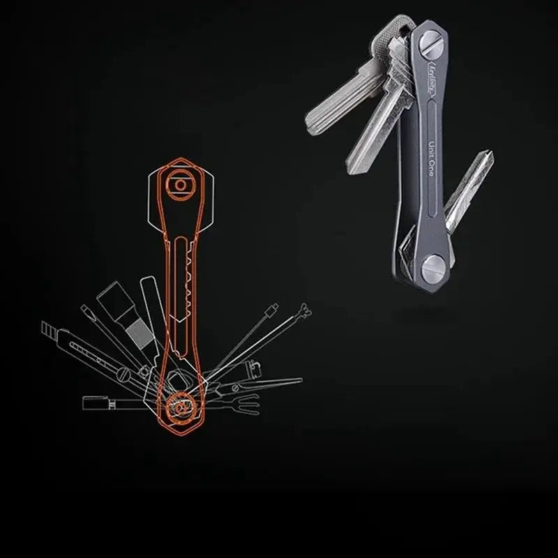 Smart Key Chain Mini Keychain Compact Holder Clip Aluminum Organizer For Home And Outdoor Use