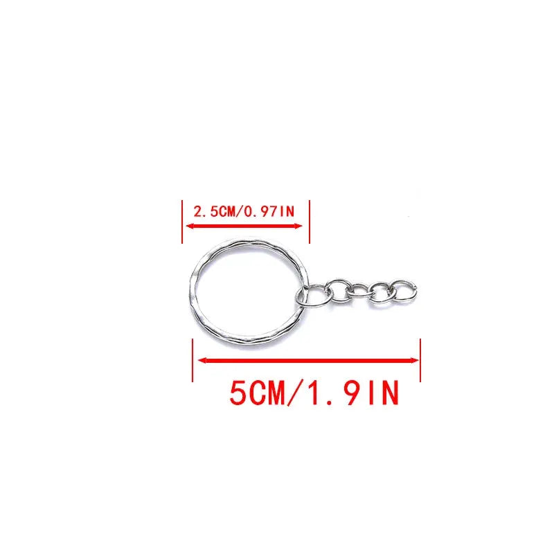 25mm Flat Metal Rings Set Of 50 Pcs Circular Keychain Rings For DIY Crafts Hanging Buckle