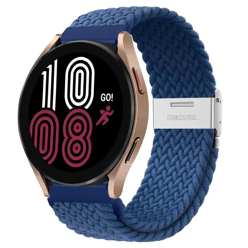 20mm 22mm Nylon Band for Samsung Galaxy Watch 6 5 4 40/44mm 5Pro Active 2 Gear S3 Braided Elastic Bracelet for Huawei GT2/3 4Pro