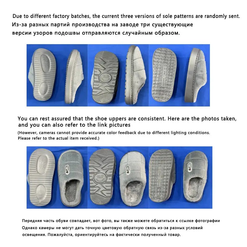 CozyNest Unisex Winter Slippers With Thick EVA Sole Non Slip Indoor Home Comfort Warm Footwear