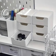 Chic 3 Tier Desk Organizer With Drawers For Office Supplies Jewelry Cosmetics Storage Portable Divider Box