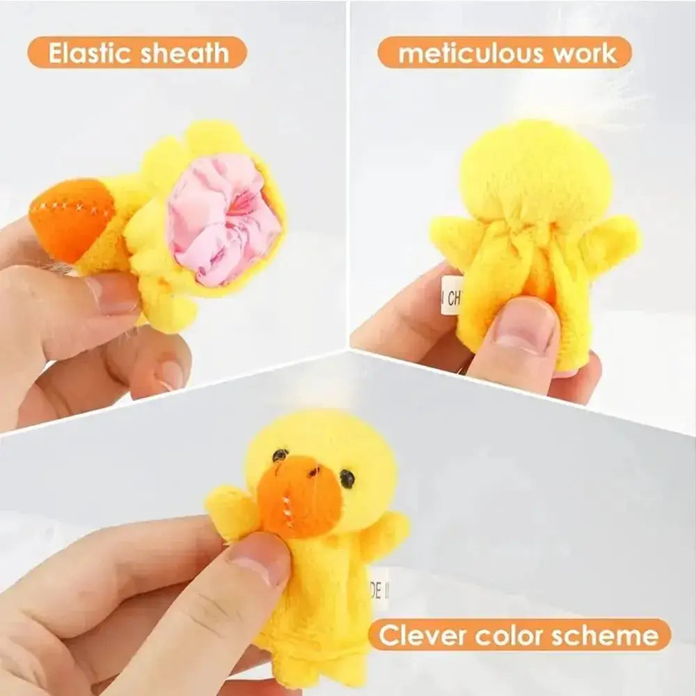 Cartoon Finger Puppets For Kids Plush Hand Dolls 1 5 10 Pieces Soothing Storytelling For Early Education