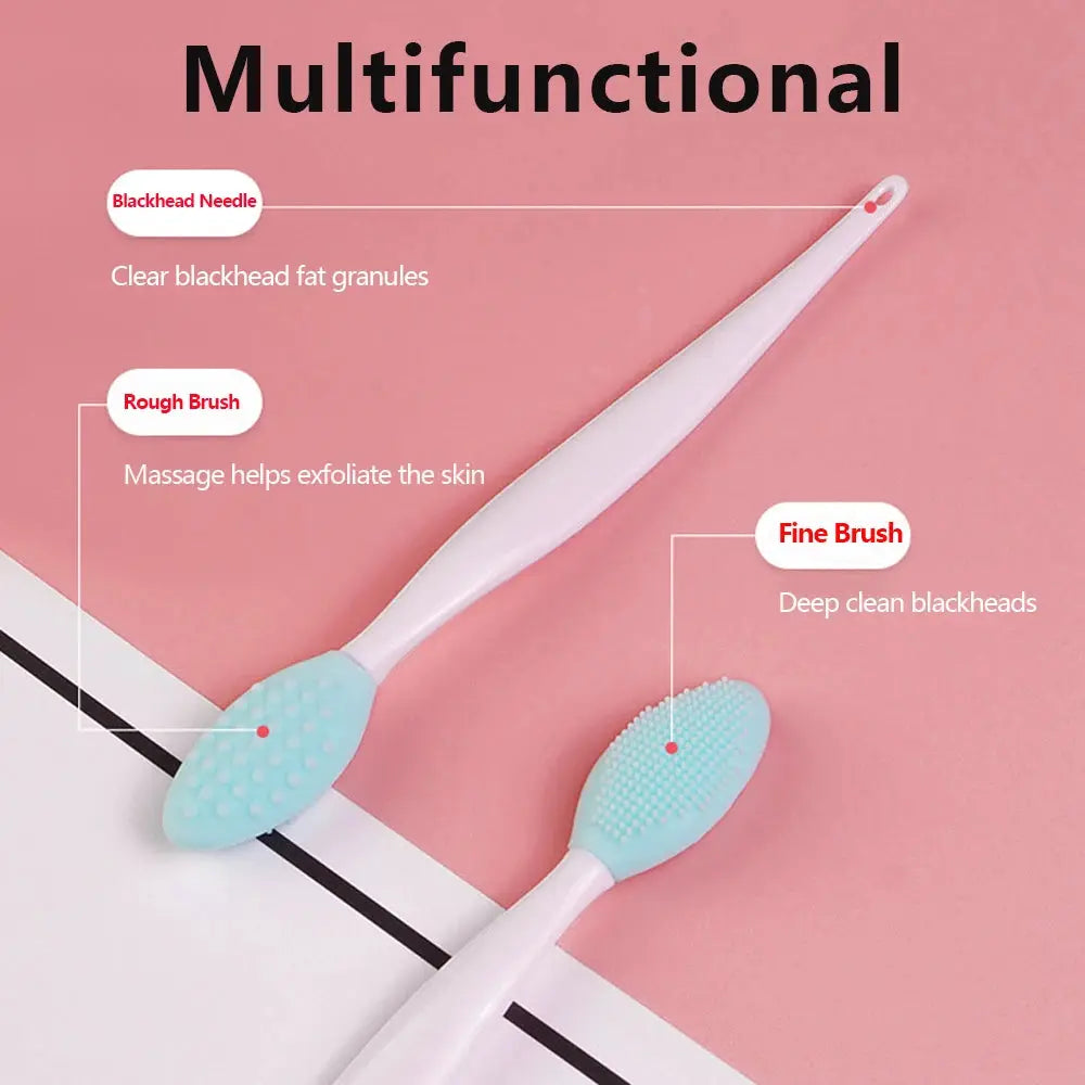 Silicone Face Wash Brush Exfoliating Tool For Nose Blackhead Removal Replacement Head