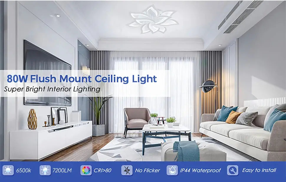 Nordic Floral Ceiling Pendant Lamp Modern LED Light Fixture Chandelier