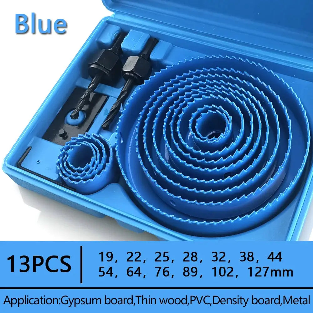 19 To 127mm Hole Saw Set Cup Style Wood Crown Drill Bit For Gypsum Board Wood PVC Plastic Density Board And Metal