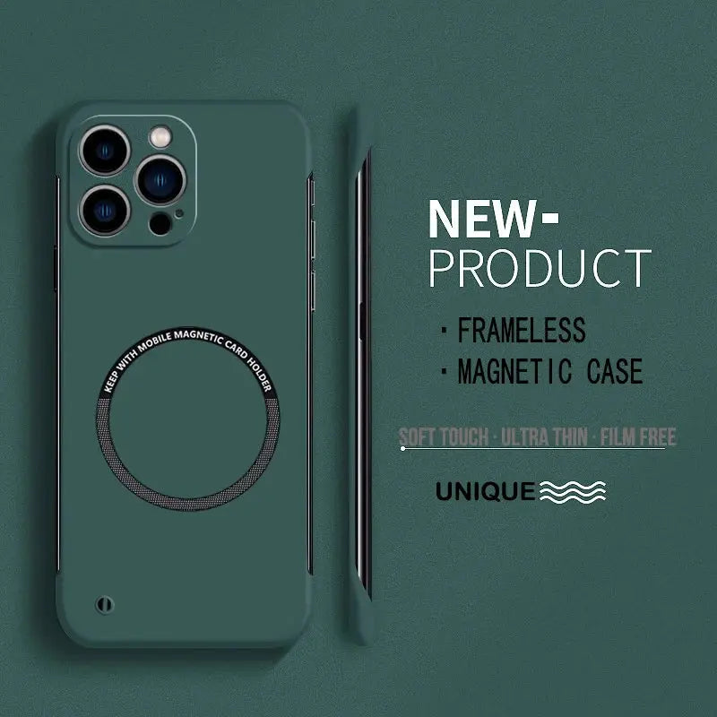 NovaCase Ultra Thin Matte Magnetic Frameless PC Case For iPhone 17 Pro Max 16 15 14 Plus Ultra Thin Protection