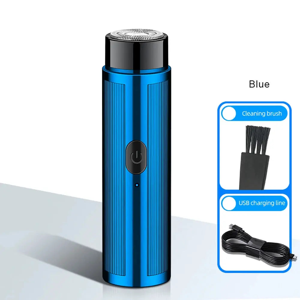 Apex Mini Electric Shaver Rechargeable Portable Turbine Rotary Razor For Face And Body Travel