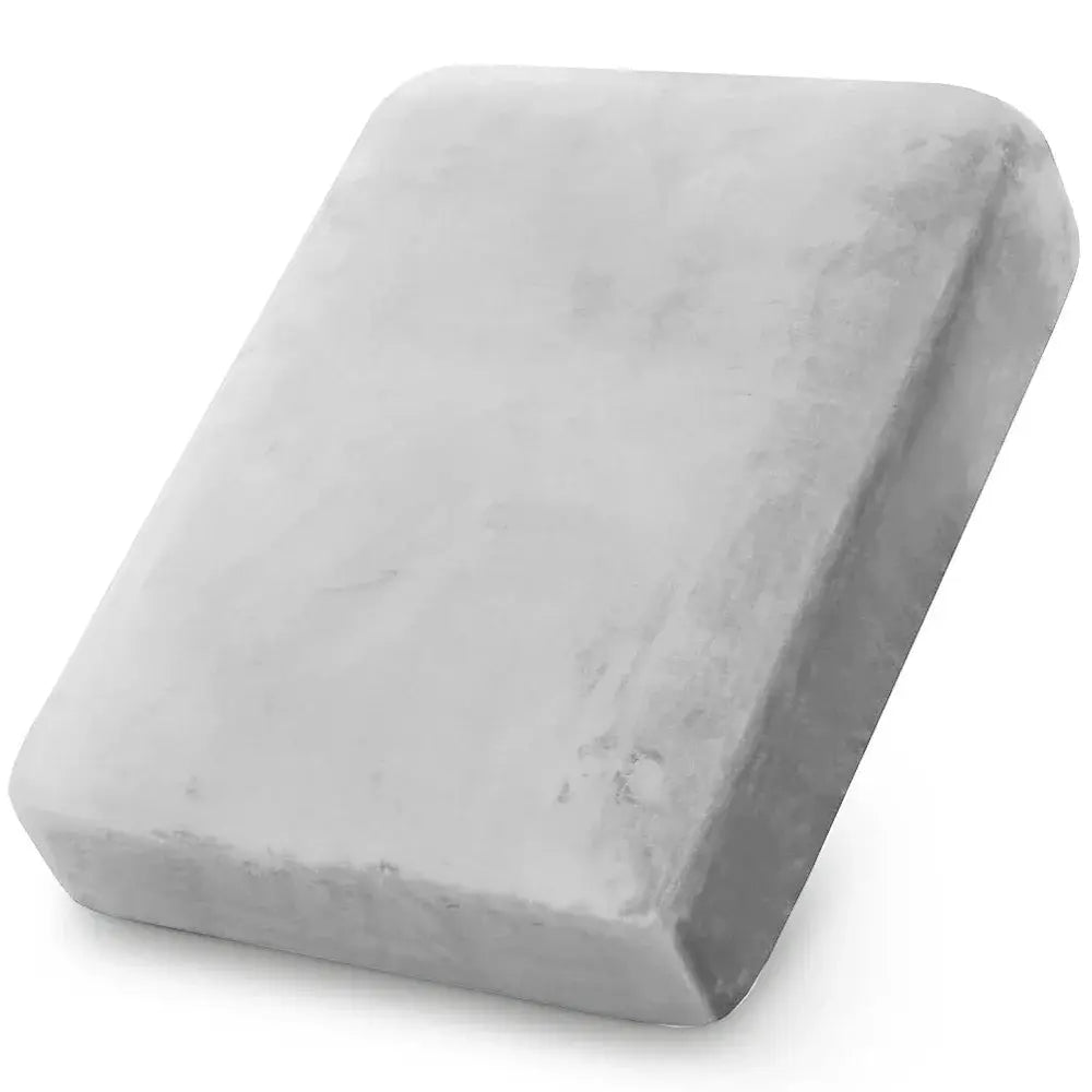 Velvet sofa cushion cover in light gray plush fabric