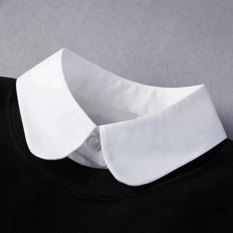 Detachable White Faux Collar With Front Tie For Women And Girls Vintage Lace Blouse Collar