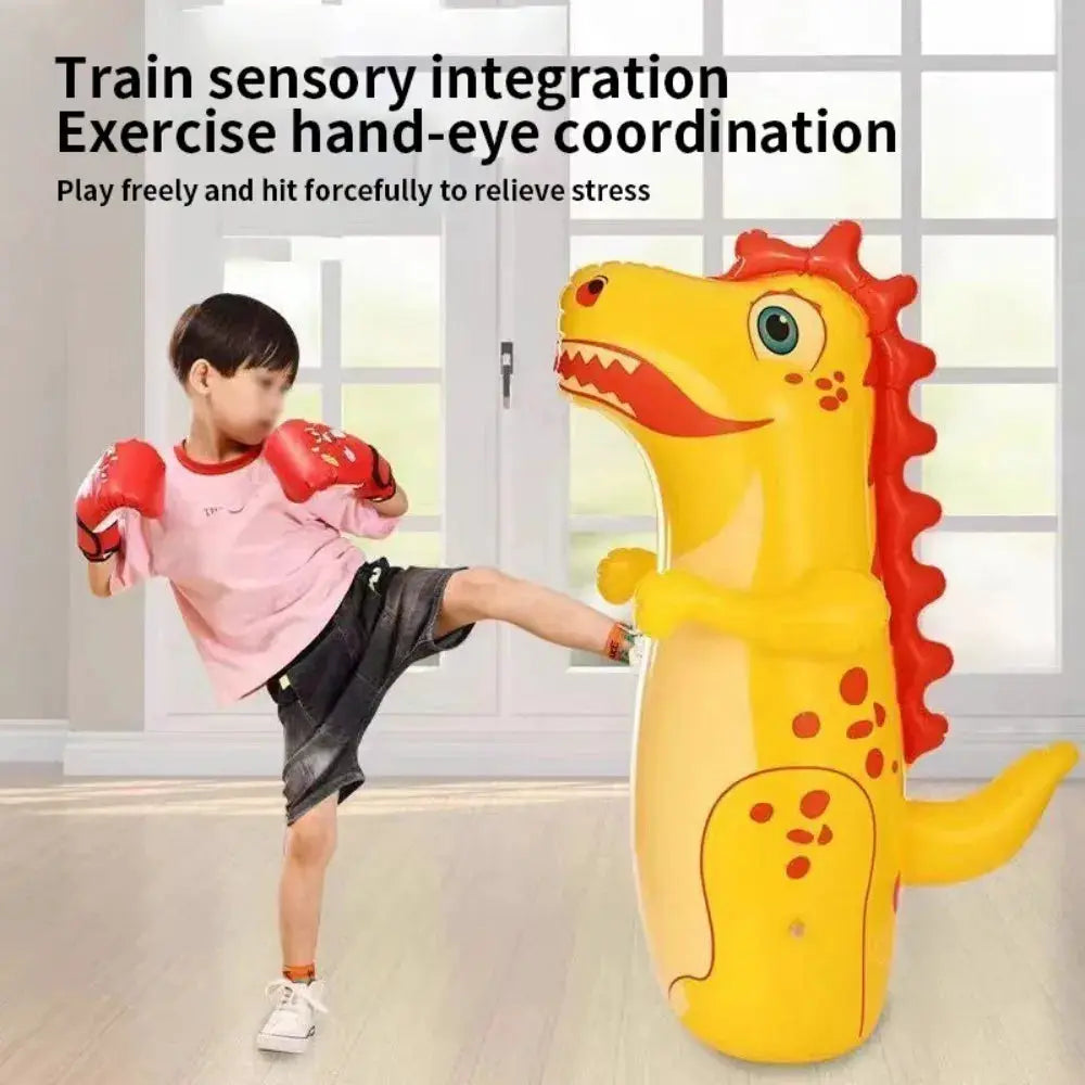 Gowinbaby Kids Inflatable Standing Punching Boxing Bag Tumbler For Stress Relief Outdoor Training