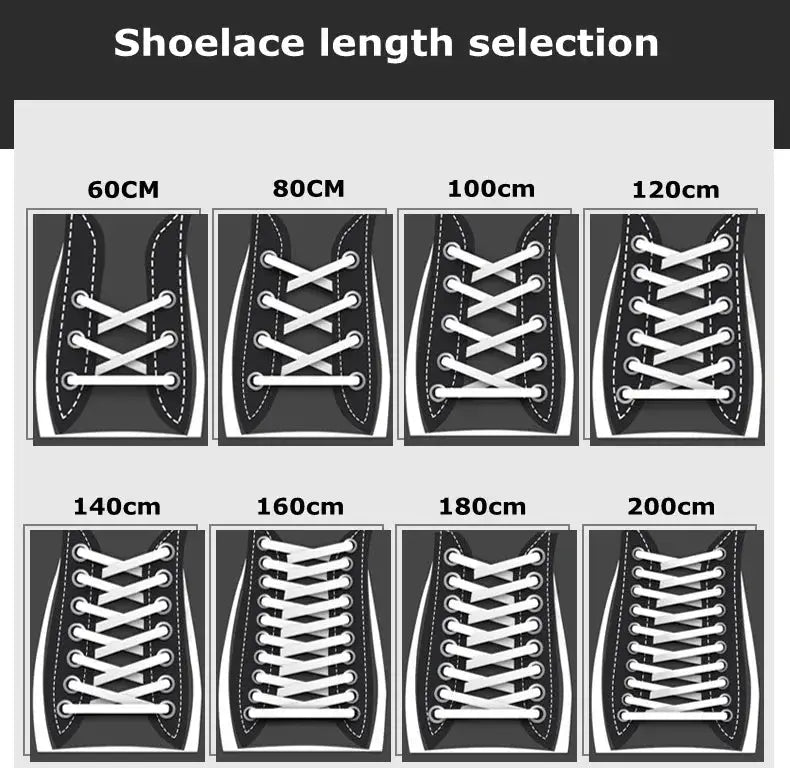 Simples Market flat white shoelaces, 8 length options from 60-200 cm for sneakers
