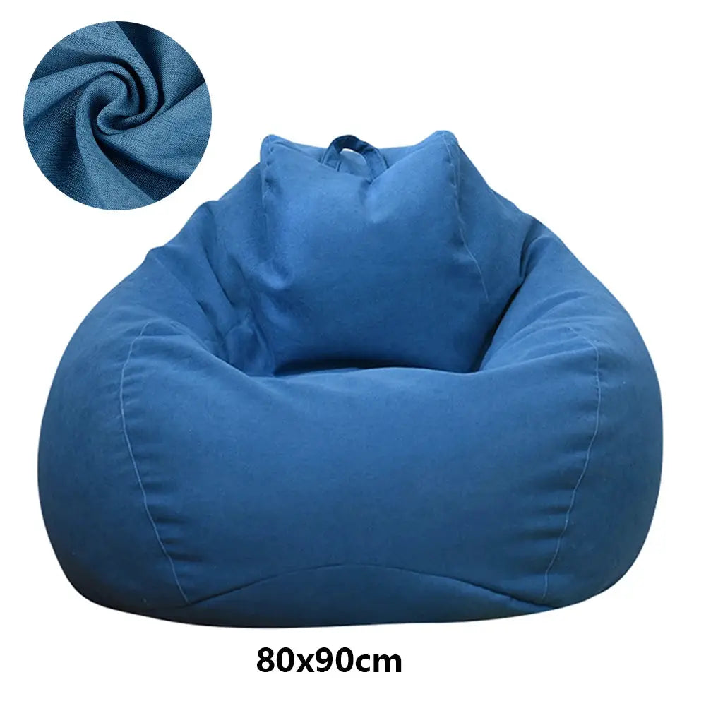Blue bean bag cover 80x90 cm by Simples Market, large sofa lounge cover no filler