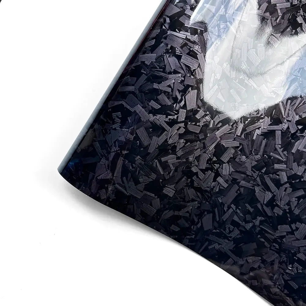 9D carbon fiber car wrap vinyl, glossy black, self-adhesive anti-scratch sheet for cars