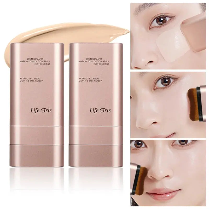 LumaDerm Light And Moist Hydrating Foundation For Natural Looking Hydration Waterproof With Rotating Brush