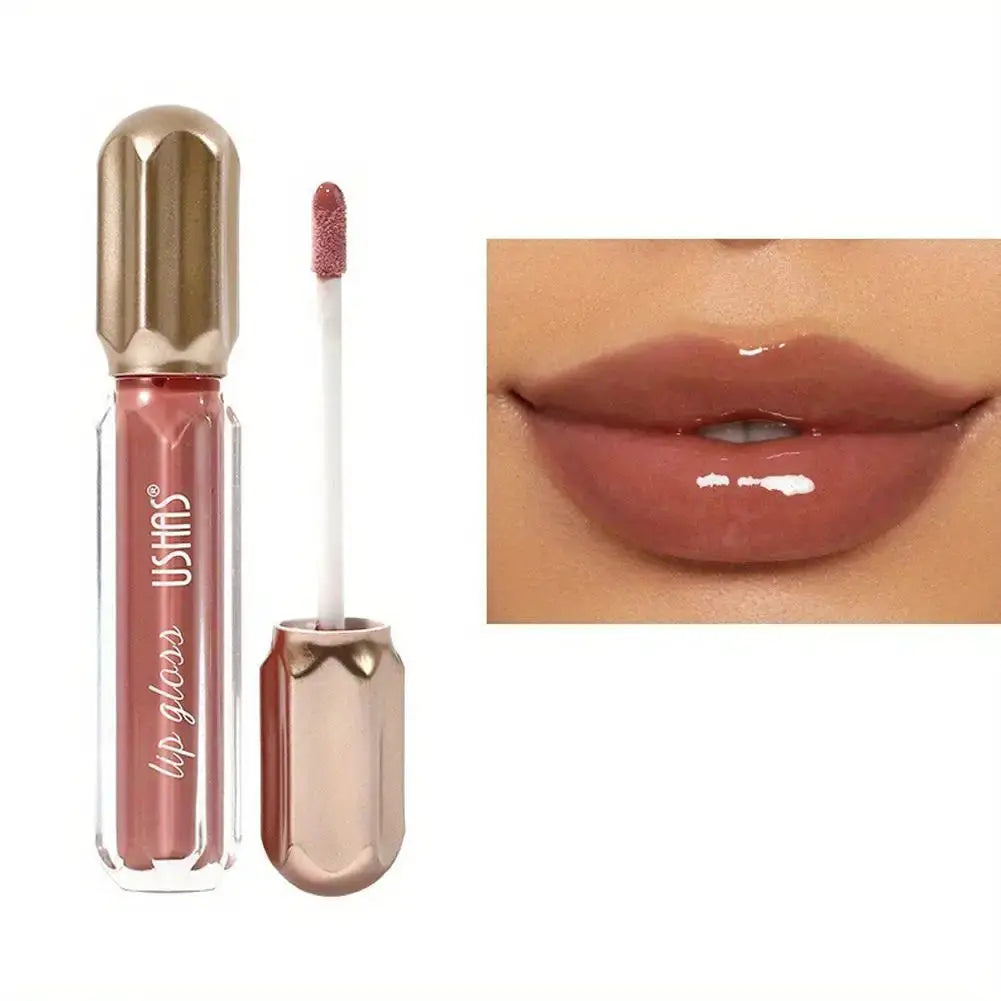 PearlGlow Mirror Pearl Lip Gloss Waterproof Long Lasting Moisturizing Shine Glitter Finish For Women