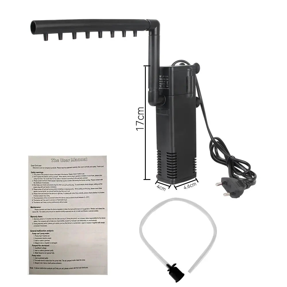 Low Level Submersible Water Filter Pump For Aquarium And Turtle Tank With EU Plug For Oxygenation And Water Circulation