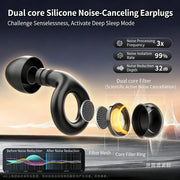 QuietGuard Reusable Silicone Ear Plugs With Noise Cancelling Hearing Protection For Sleep Travel And Work