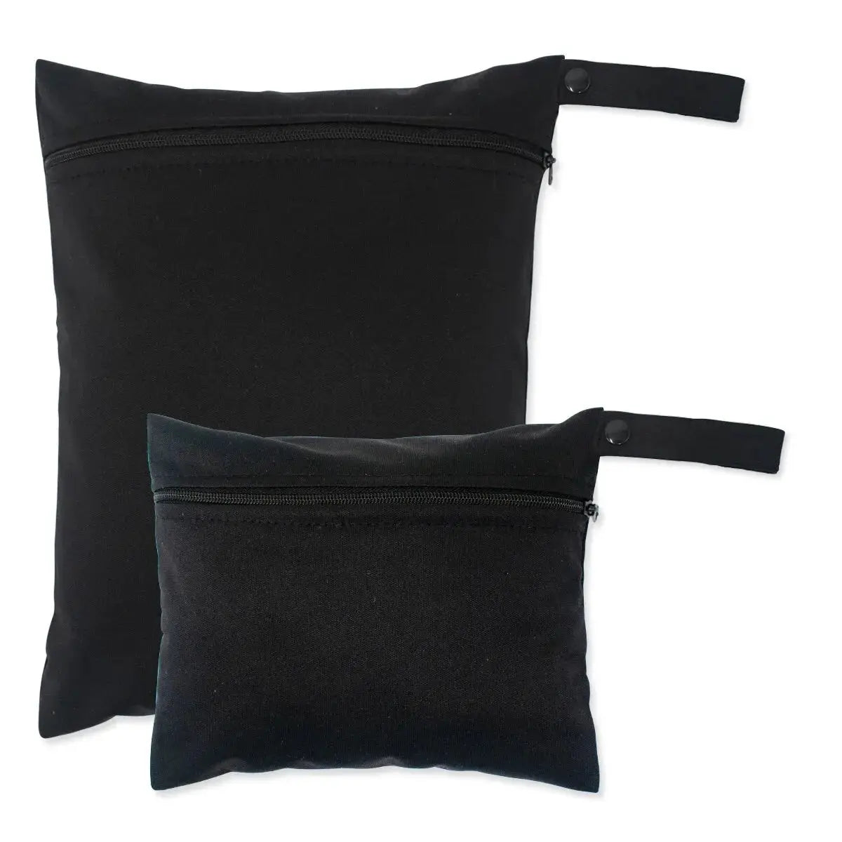 2 Pack Waterproof PUL Wet Bags With Zipper Closure And Hanging Loop Reusable Diaper Swim Gym Bags
