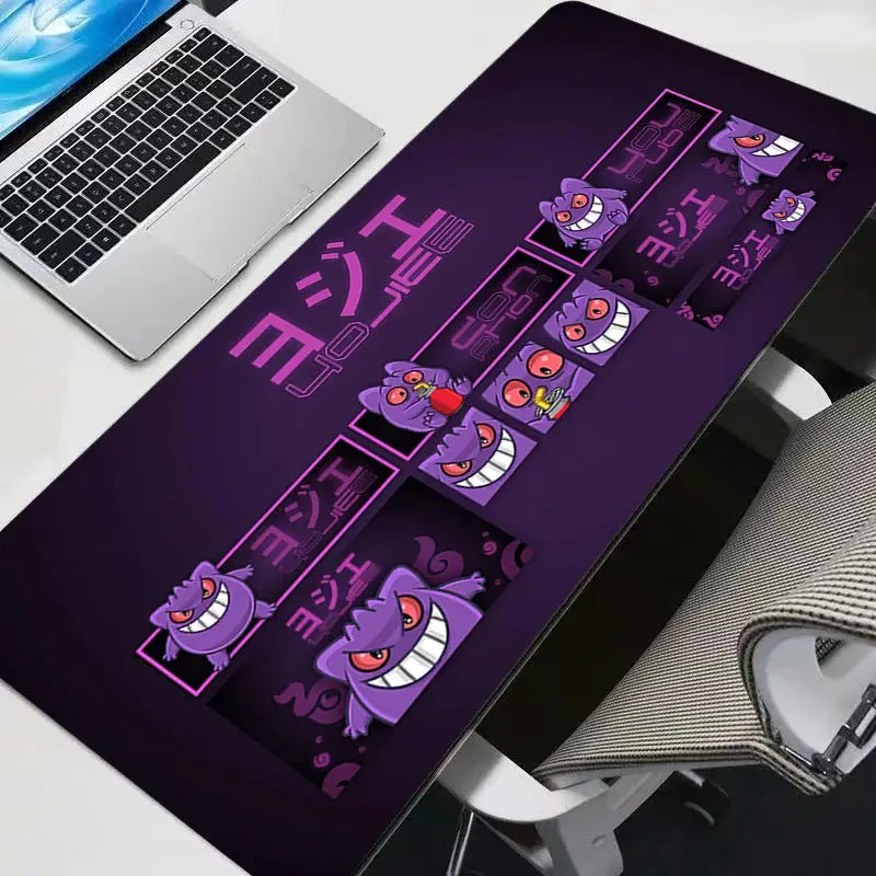 Kawaii Gengar Mouse Pad XXL For Gaming PC Desk Mat Keyboard Pad Gamer Desk Surface