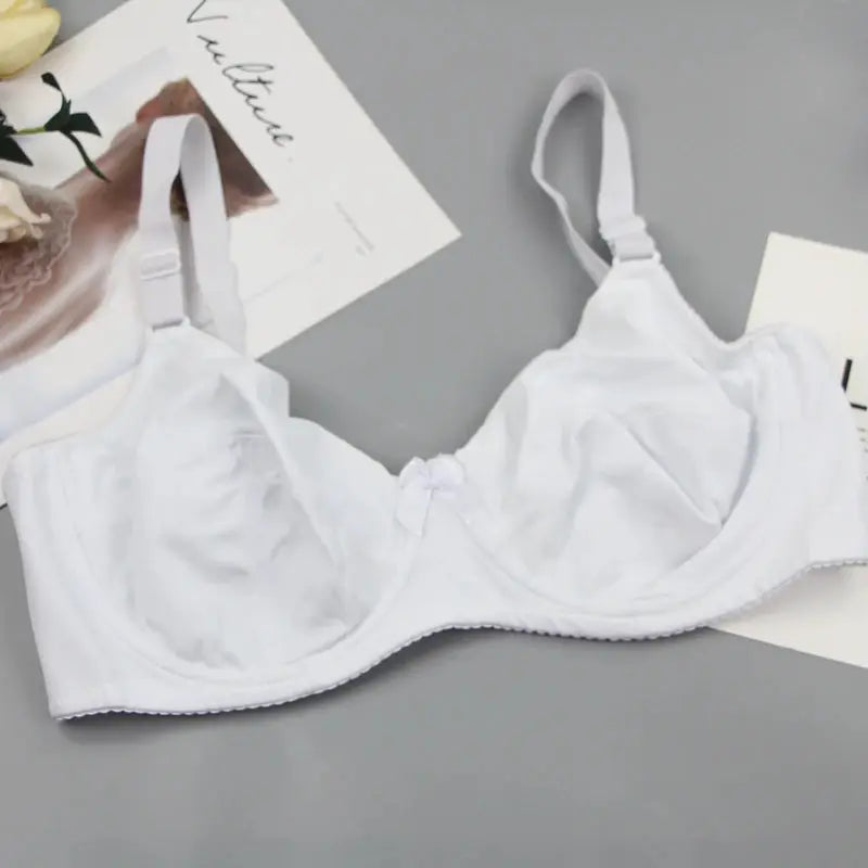 Bra by Simples Market, white ultrathin cup, plus-size lingerie