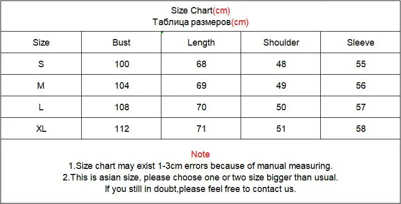 Xpqbb Women's White Chiffon Shirt size chart with bust, length, shoulder, and sleeve measurements for S–XL (cm)