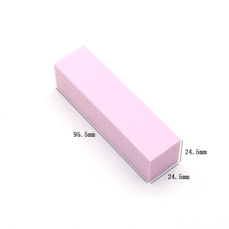 ElegantNail Pink Four Sided Cushioned Nail Buffer For Shaping Smoothing And Polishing Natural And Acrylic Nails