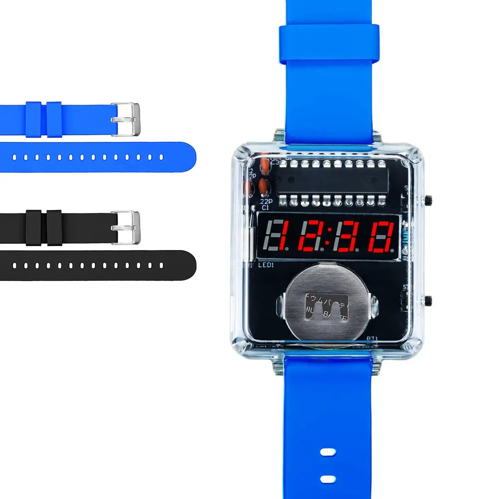 CircuitForge LED DIY Electronic Watch Kit Digital Tube Clock For Soldering Enthusiasts Wearable Timepiece