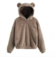 CozyNest Rabbit Ear Hoodie Sweatshirt For Women In Heavyweight Fleece Autumn Winter Warmth And Plush Comfort
