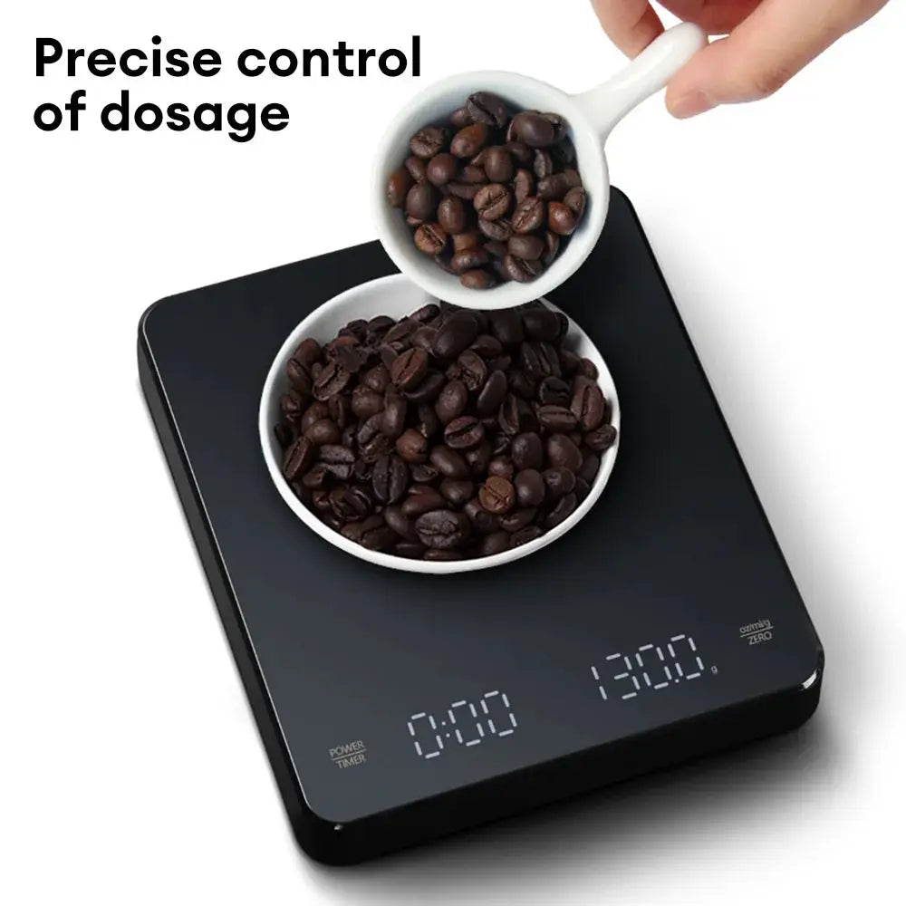 BaristaPro Digital Coffee Scale With Timer LED Screen 3kg Capacity 0.1g Precision USB