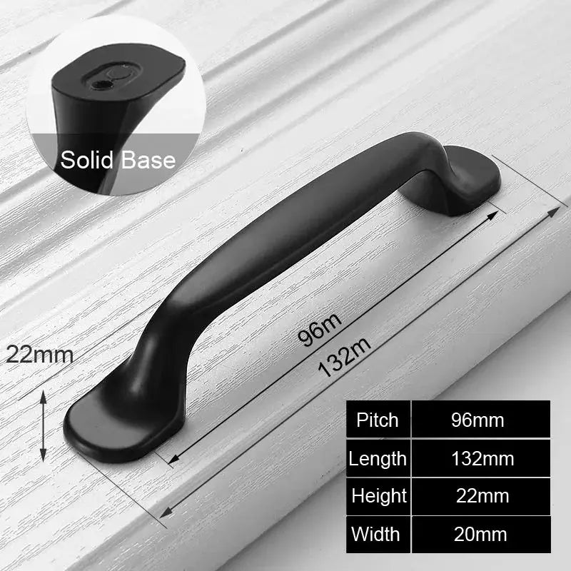 Black Aluminum Cabinet Knobs And Handles For Kitchen And Furniture Drawer Pulls Cupboard Handles
