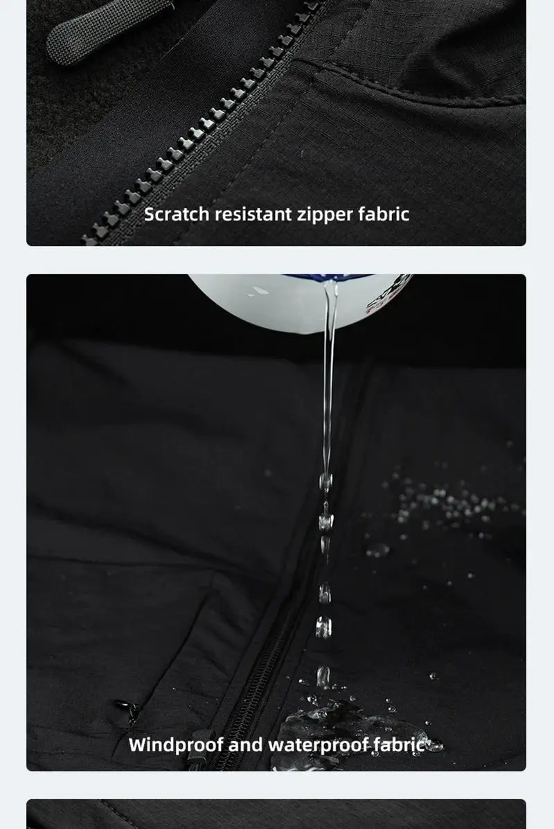 YKYWBIKE windbreaker vest; black thermal fleece, windproof & waterproof, Simples Market.