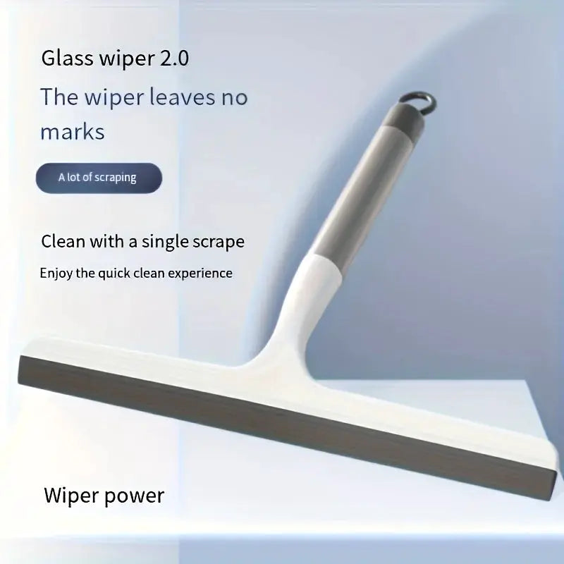 Simples Market silicone shower scraper with gray handle and white blade