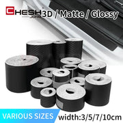 Simples Market carbon fiber vinyl wrap rolls; glossy black finish, various widths 3/5/7/10 cm