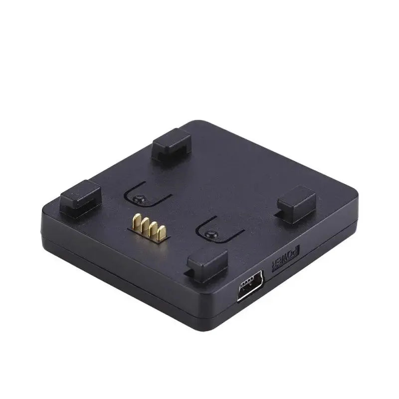 VIOFO A119 V3 dash cam docking cradle with gold contact pins on black base