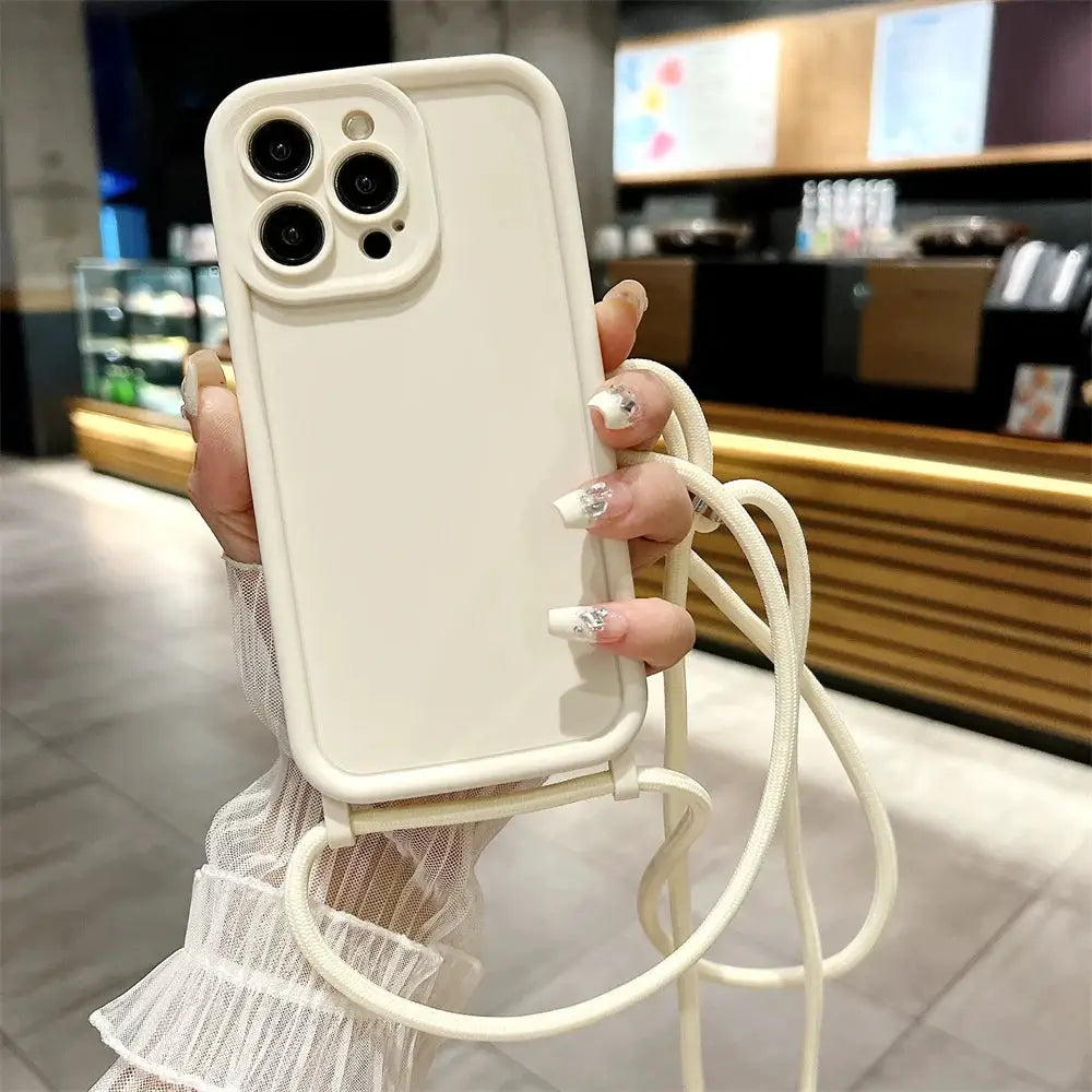 SureGuard Crossbody Phone Case for iPhone 14 Through 17 Series With Adjustable Lanyard Hands Free Carry