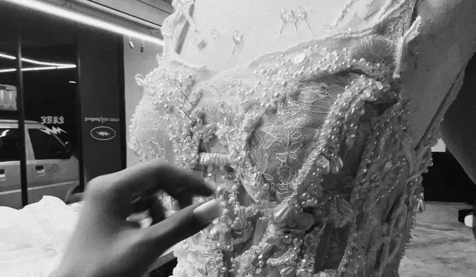 Customized Saudi Champagne Satin Evening Dress With Beading Luxurious