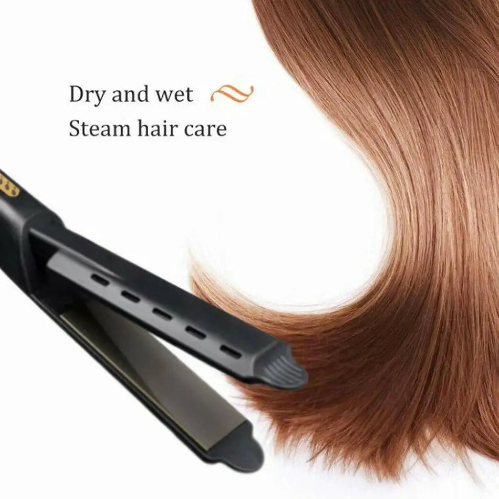 Simples Market black ceramic tourmaline hair straightener with four-gear temperature control and wide panel
